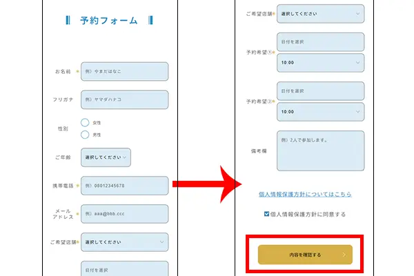 STEP 2:フォーム入力